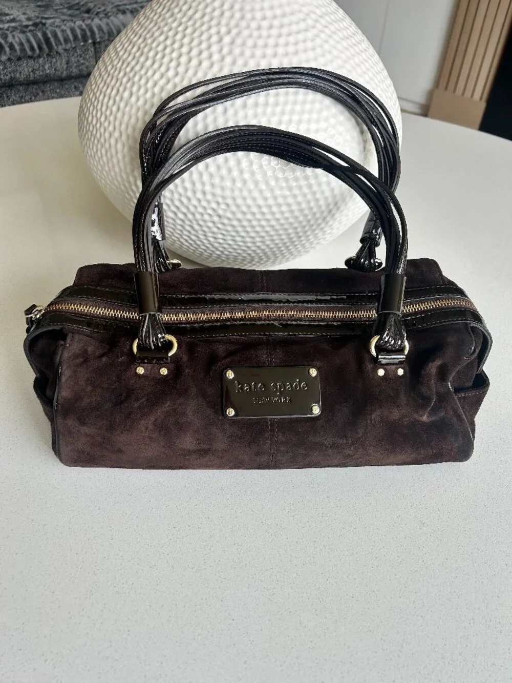 Kate Spade Chocolate Brown Suede Handbag